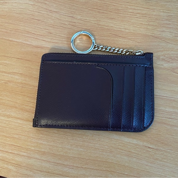 Kate Spade Cameron Medium Zip Card Holder Saffiano Leather Chocolate (020) - Picture 2 of 5